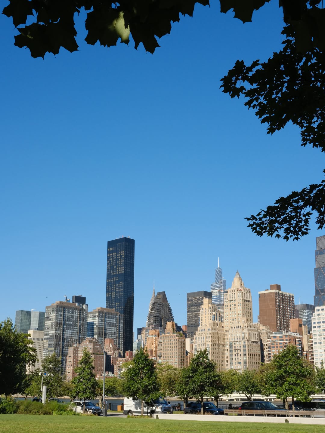 Lo skyline di Manhattan visto da Roosevelt Island